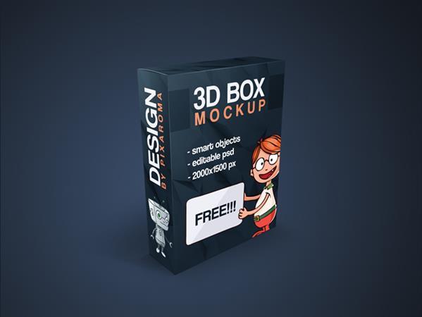 3d box mockup