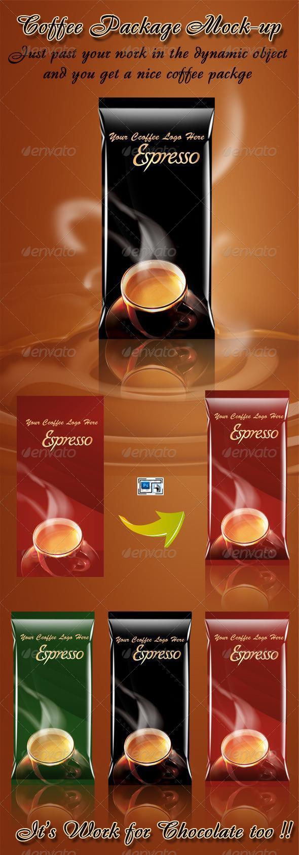 Coffee Chocolate Packaging Mockup