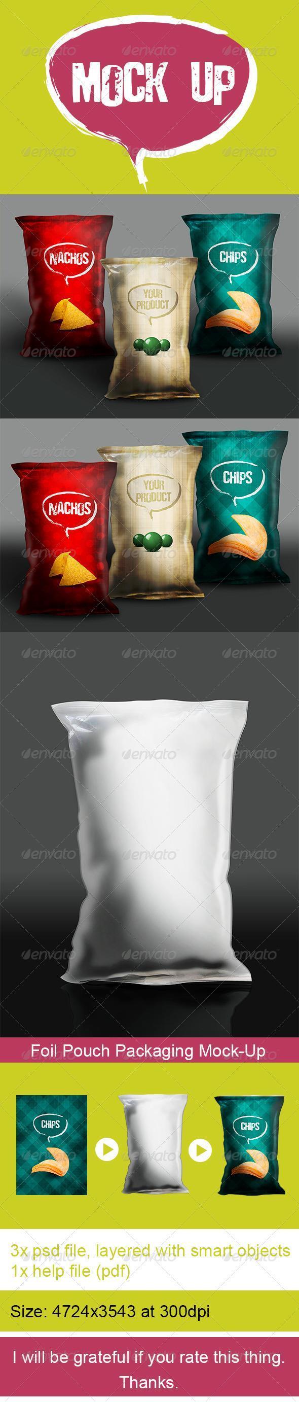 Foil Pouch Packaging Mockup