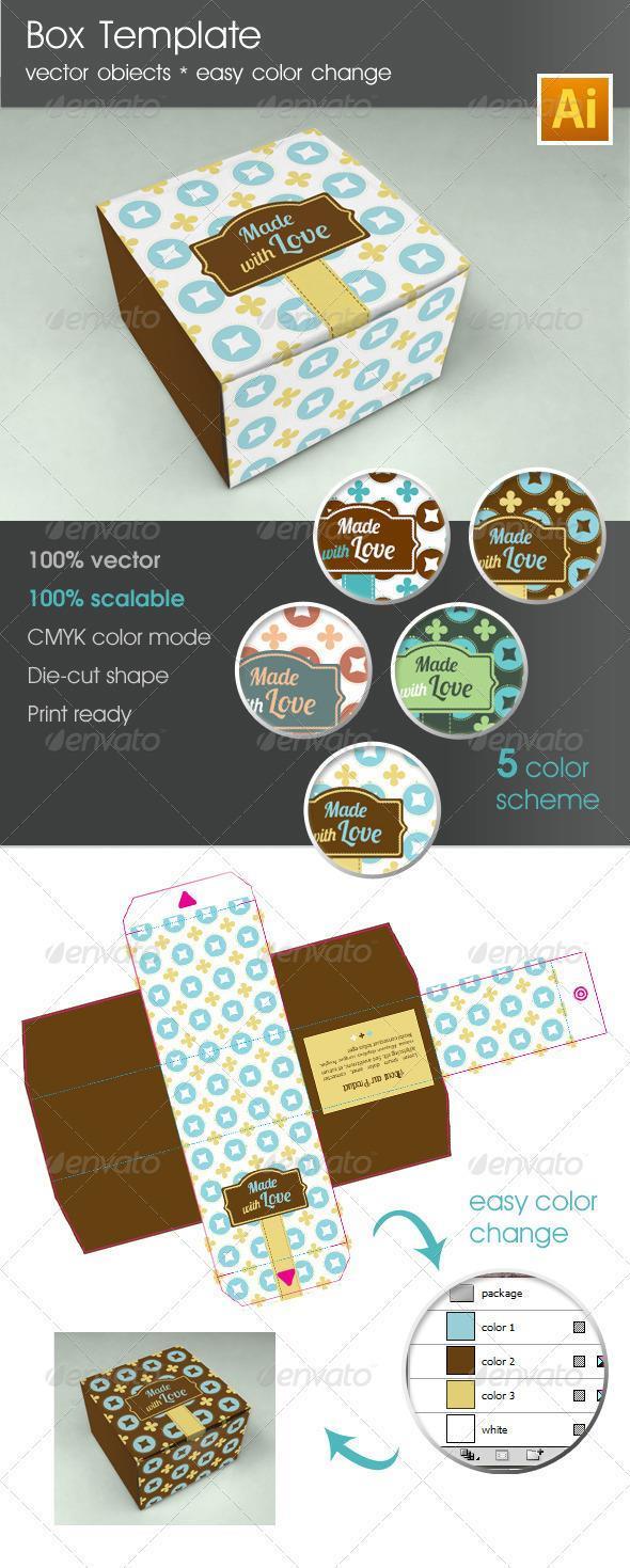 Gift Box Package PSD