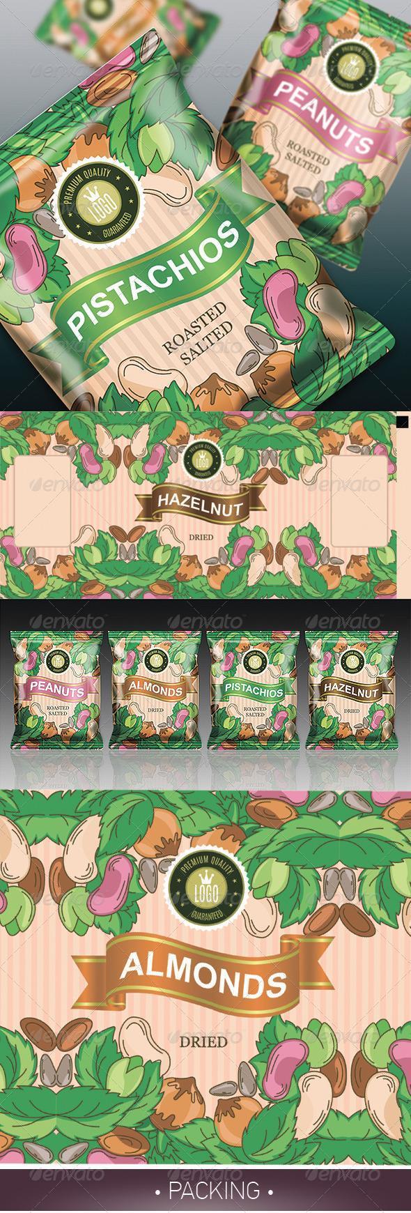 Nuts Packaging PSD