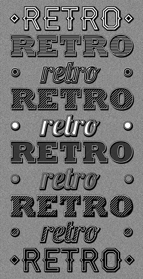 Classic Retro Photoshop Styles - Premium