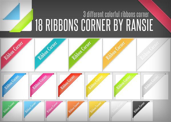 Ribbon Corners PSD