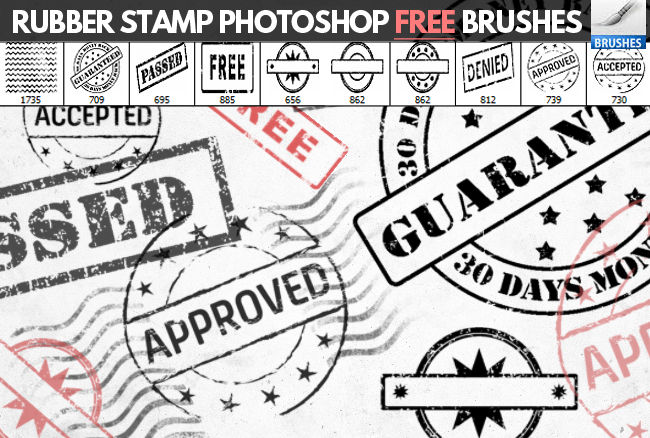 ruber stamp Photoshop brushes free download