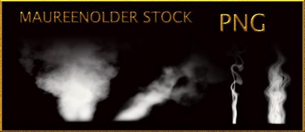 White smoke PNG Stock Image