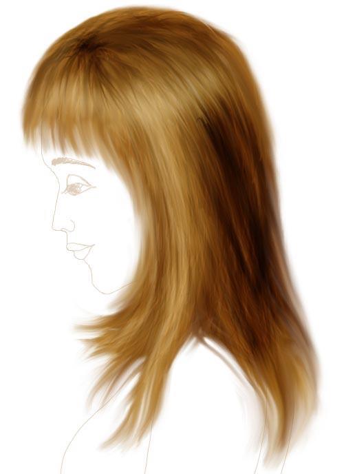 Draw Hair in Photoshop with Smudge Tool