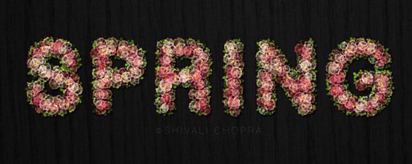 Spring Flowers Typography Text Effect