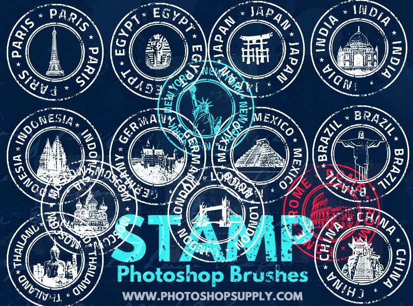 Stamp Photoshop Brushes