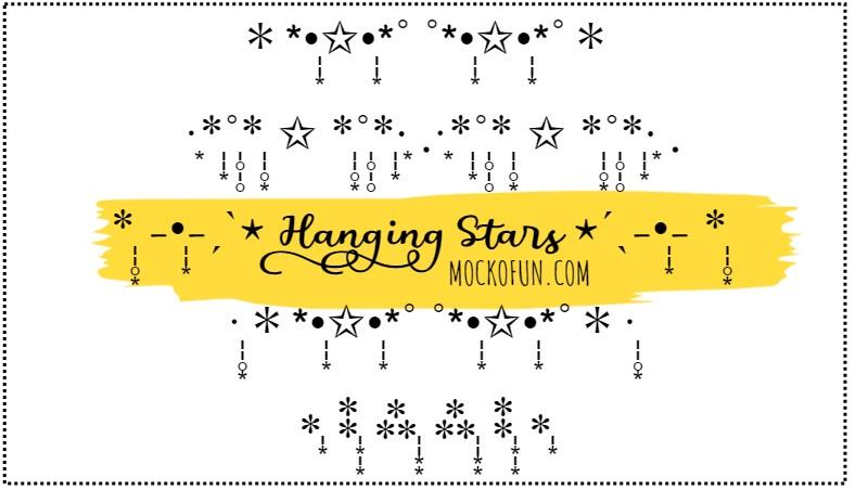 Hanging Stars Copy and Paste