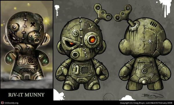 Steampunk Cute Killer Robot by Craig Bruyn; photoshop resource collected by psd-dude.com from Behance Network