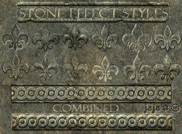 Stone effect Photoshop styles