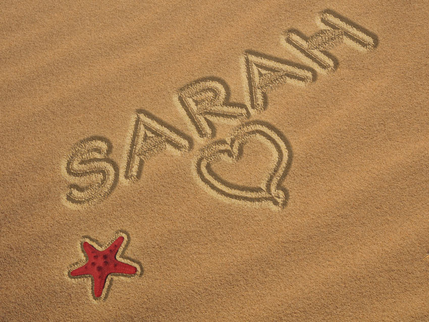 How To Write A Name In Sand Using Photoshop