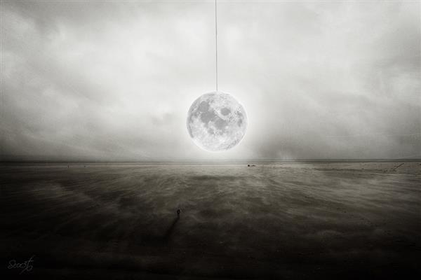 Fallen Moon Photo Manipulation