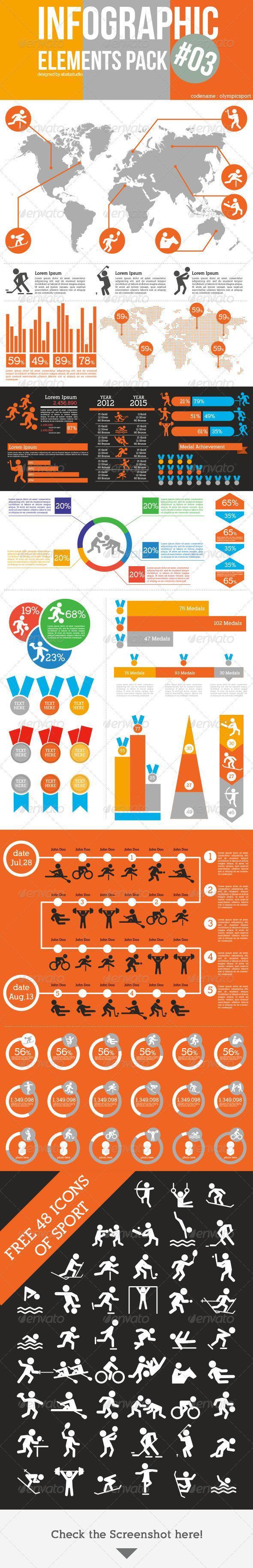Sport Infographic Icons Charts and Maps