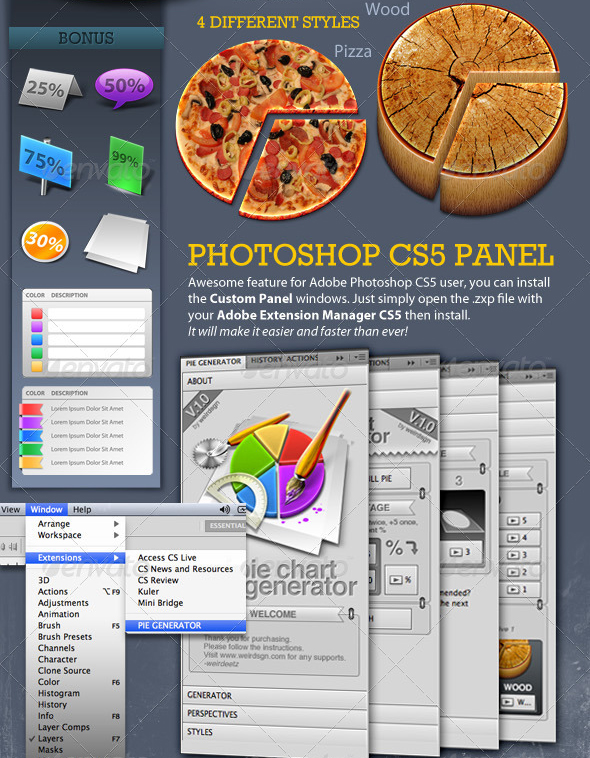 Photoshop Pie Chart Generator