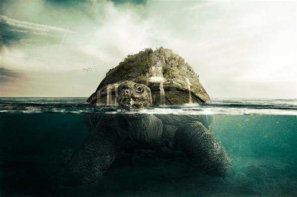 Giant Turtle tut by PSHoudini photoshop resource collected by psd-dude.com from deviantart