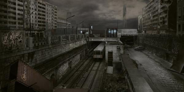 HalfLife Combine Checkpoint Matte Painting