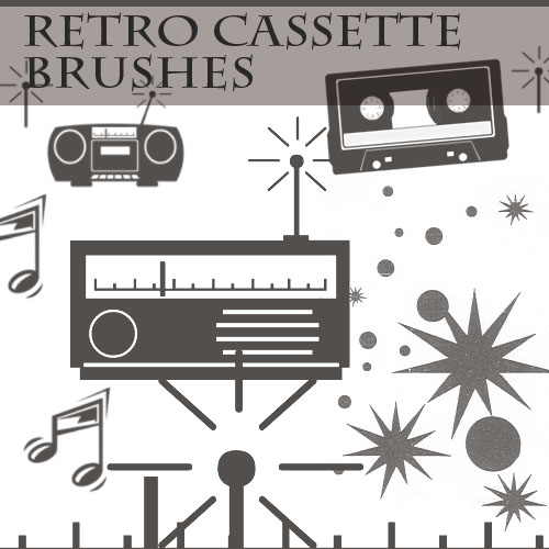 Retro
Cassette Brushes by KeepWaiting photoshop resource collected by psd-dude.com from deviantart