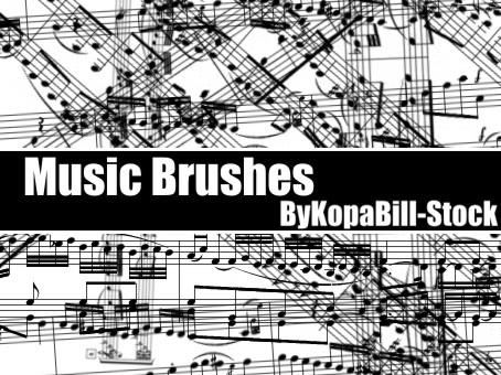 MusicBrushes by KopaBill-Stock photoshop resource collected by psd-dude.com from deviantart