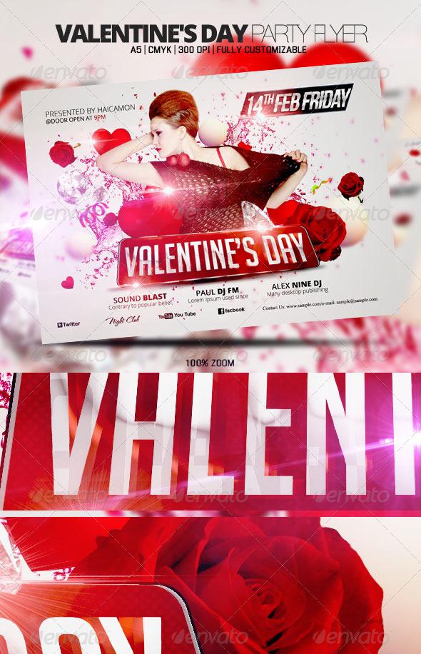 Red Rose Valentine Party Template