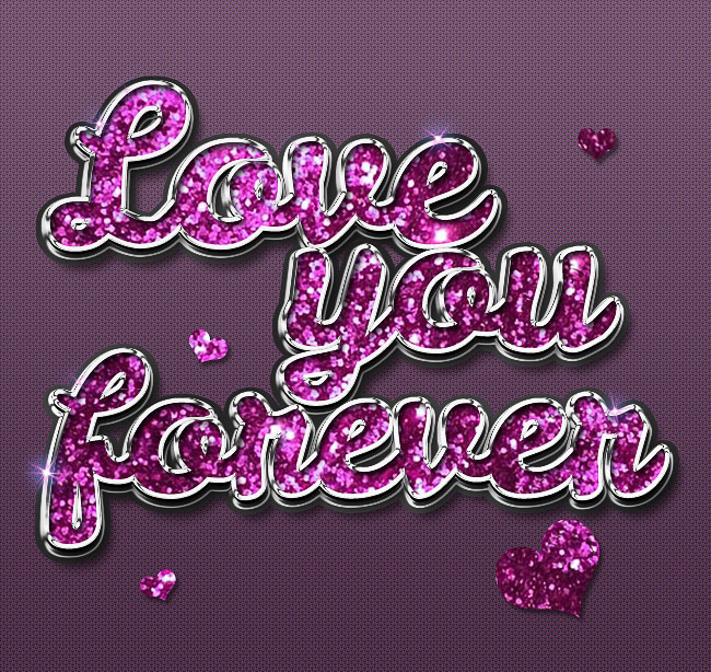 Glitter text effect in photoshop