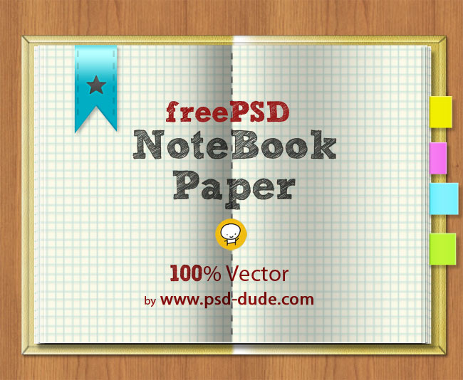 free vector notebook psd