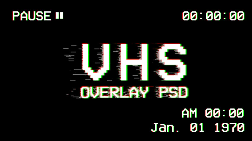 photoshop vhs overlay