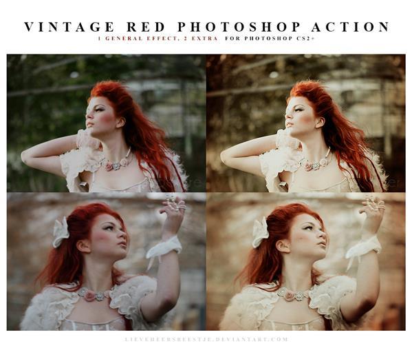 Photoshop vintage photo action