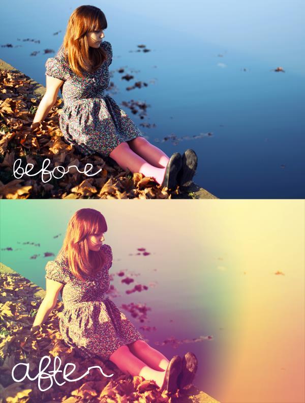 Vintage gradient photography action