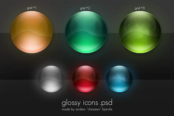 Glossy
 button by Cheezen photoshop resource collected by psd-dude.com from deviantart