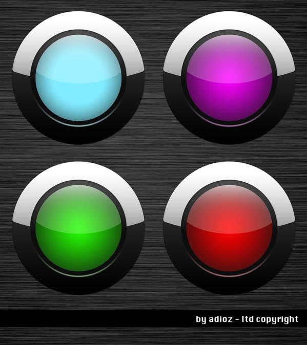 Mighty
 Control Button by adioz photoshop resource collected by psd-dude.com from deviantart