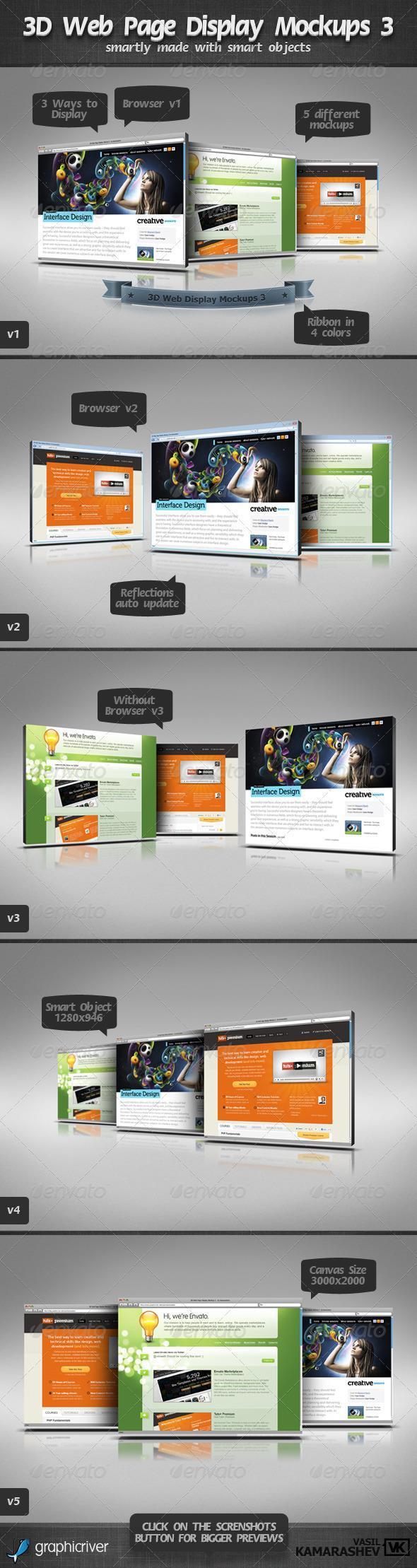 Web Page Browser Preview PSD Mockup