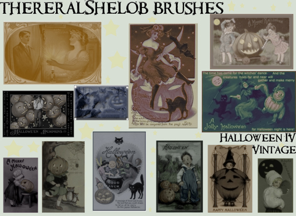 Halloween Vintage Brushes