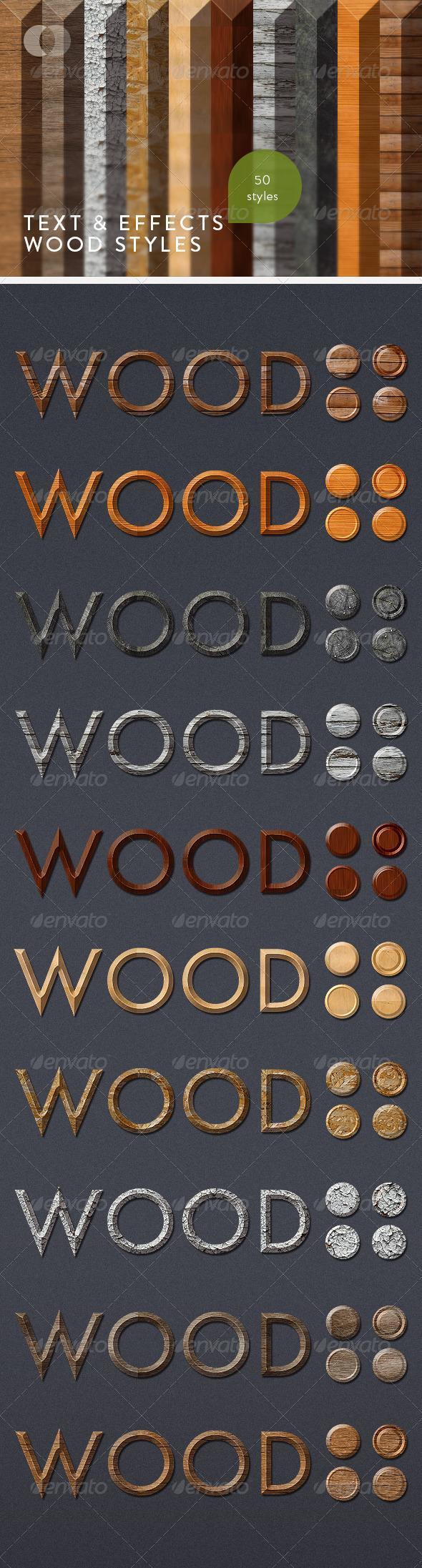 Different Wood Text Effects for Photoshop