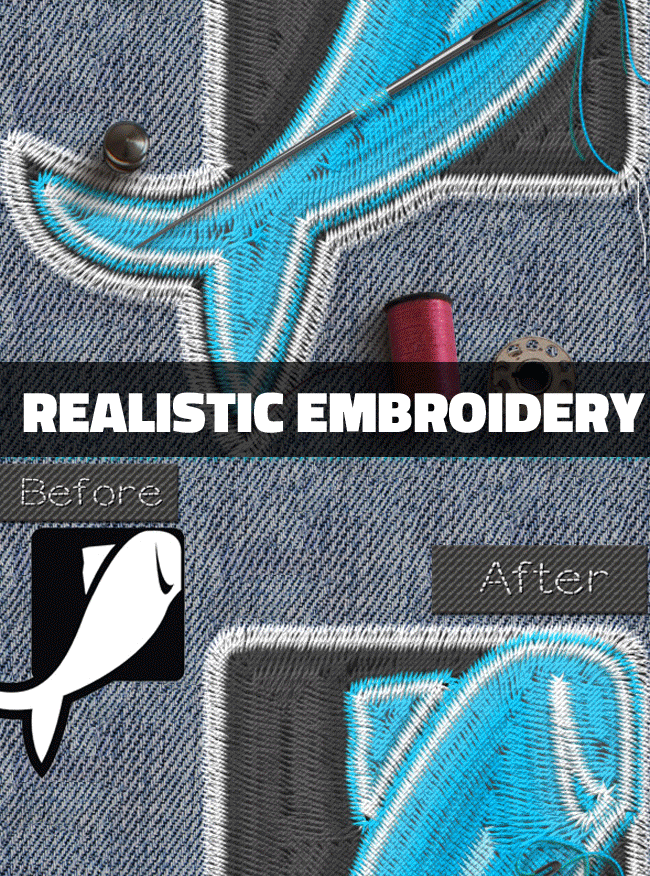 Realistic Embroidery Photoshop Action