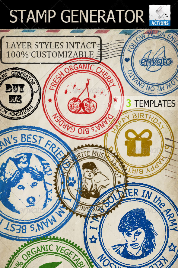 Rubber Stamp Generator Photoshop