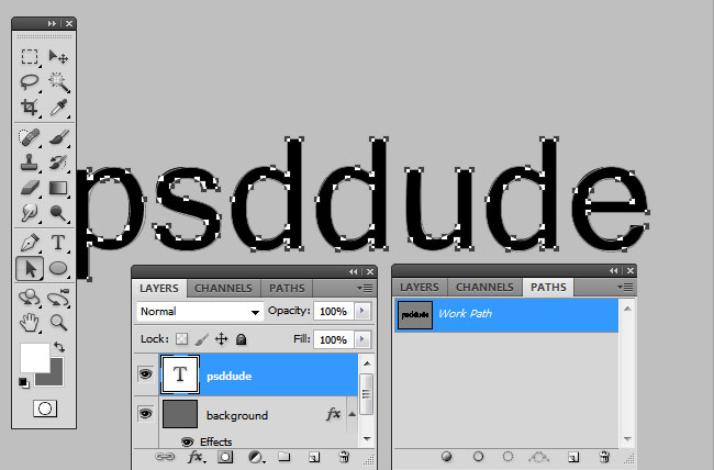 Photoshop Path From Text