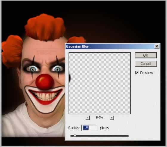 Scary Clown Photoshop Manipulation