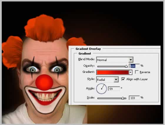 Scary Clown Photoshop Manipulation