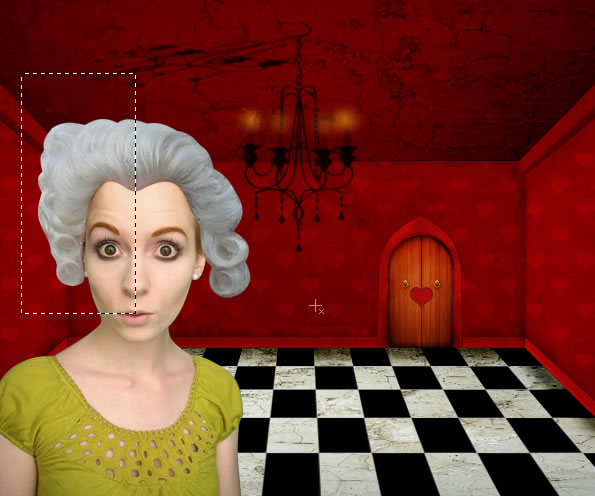 Photoshop Tutorial Red Queen Caricature Photo (Alice in Wonderland)