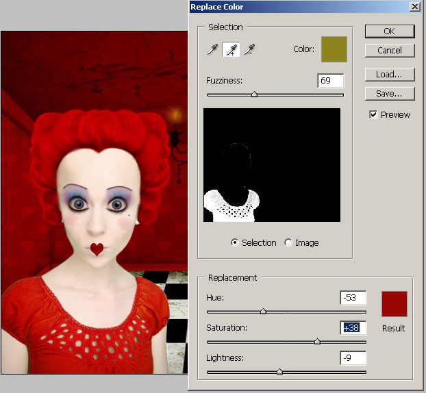 Photoshop Tutorial Red Queen Caricature Photo (Alice in Wonderland)