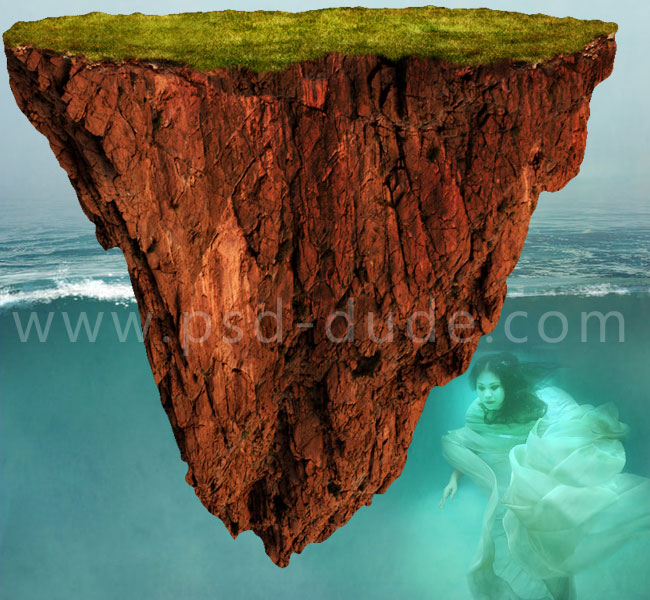 Underwater Photoshop Tutorial Adding Floating Island