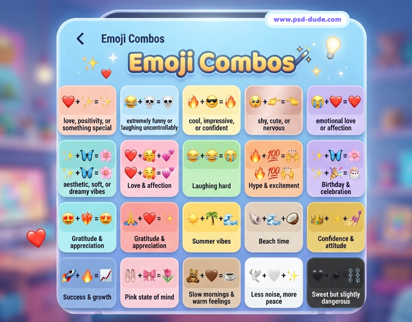 Aestethic Emoji Combos