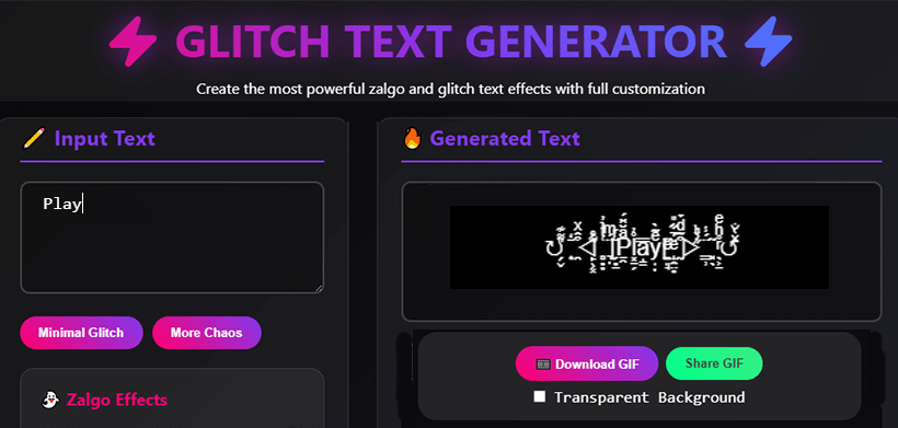Zalgo Text Generator