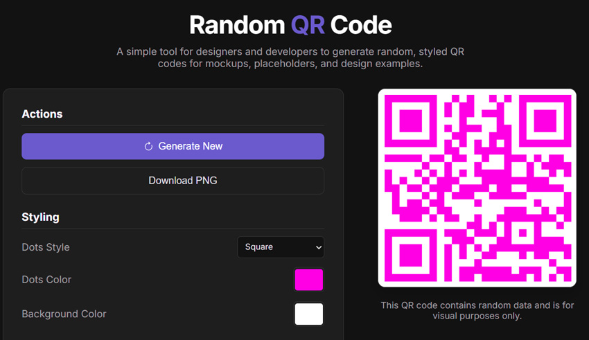 random QR code