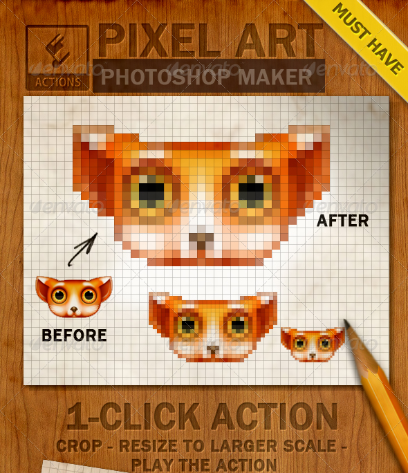 Pixel Art Creator Photoshop Action