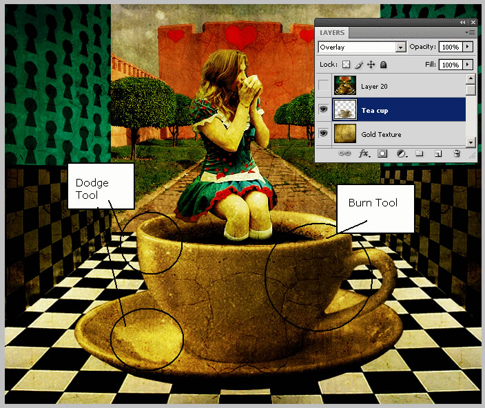 Alice in Wonderland Tea Party Photoshop