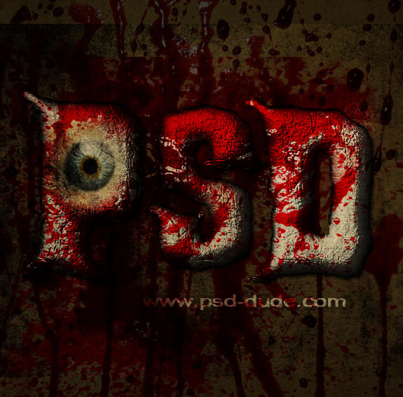 Create a Blood Horror Text in Photoshop