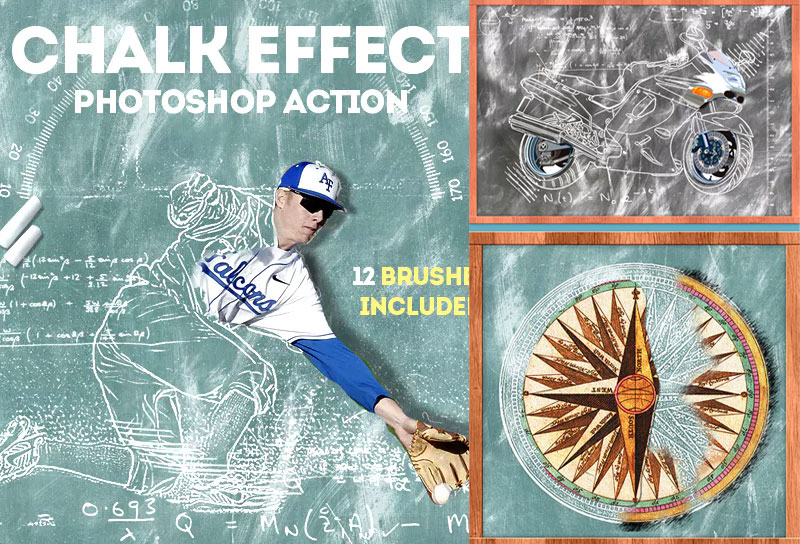 Chalk Effect Photoshop Action