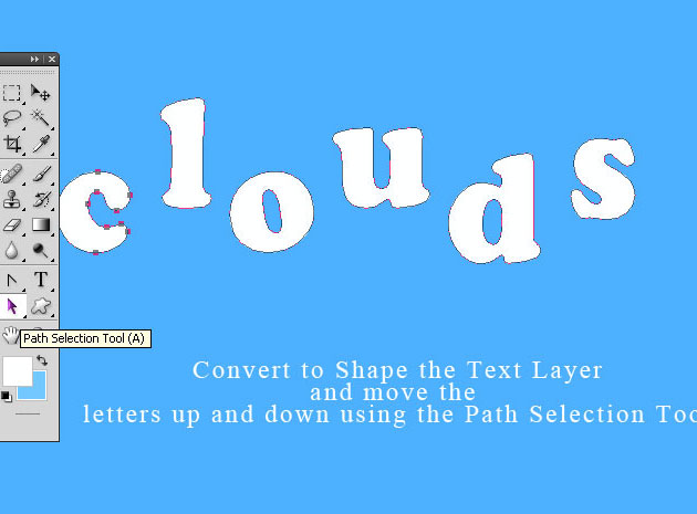 Cloud Text To Vector Shape